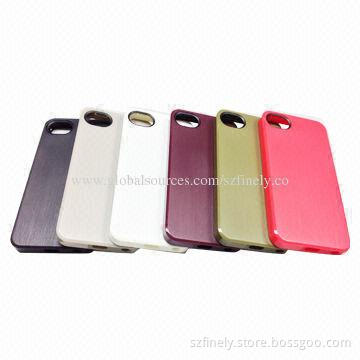PC+TPU case for iPhone 5/5S, 2-in-1 design, brushed effect, lightweight and anti-scratch